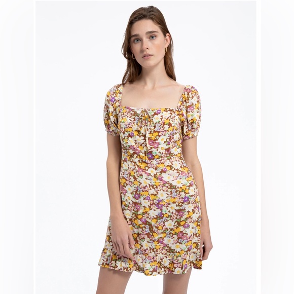 Sanctuary Yellow Floral Sundress  Maxi Dress Fresh Breeze Dress, Sunny Field - Picture 1 of 6